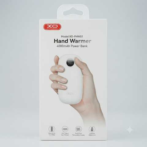XO-PHW01 Digital Display Hand Warmer & 4000mAh Power Bank
