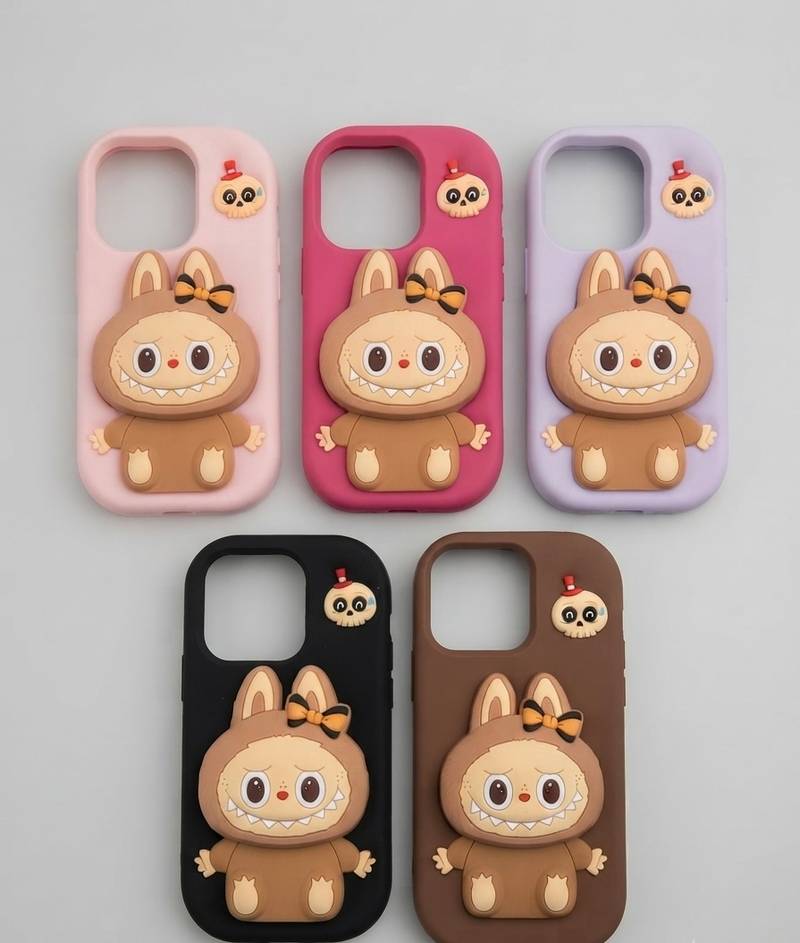 Labubu Character 3D Relief Silicone Phone Case